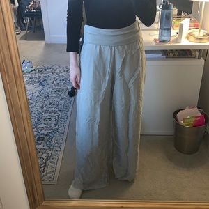 Wide-leg pajama pants